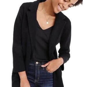 J. Crew Black Sophie Open‑Front Sweater‑Blazer/Cardigan — Style J0244 Size S